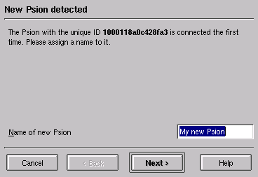 Setting a psion name